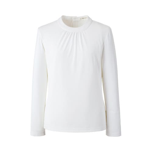 モックネック長袖ニットBCK7109ホワイトLL