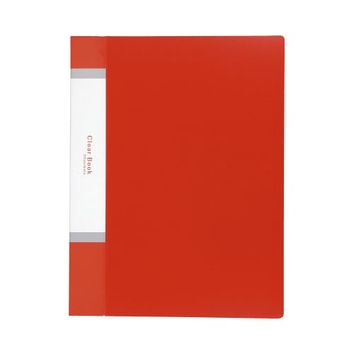 クリアブックA4 横入れ 32ポケット レッド