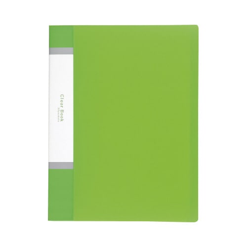 クリアブックA4 横入れ 32ポケット グリーン