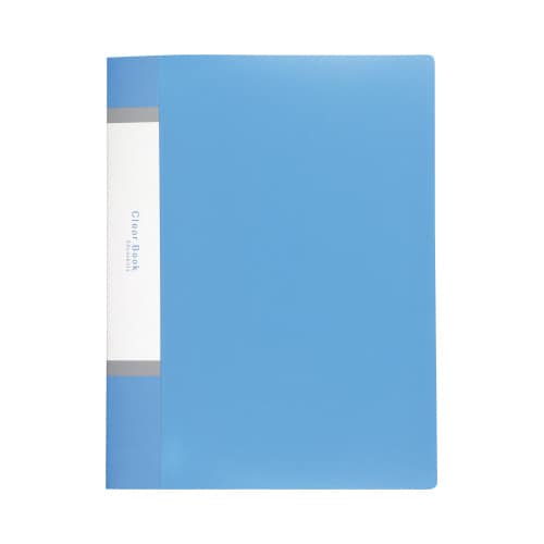 クリアブックA4 横入れ 32ポケット ブルー