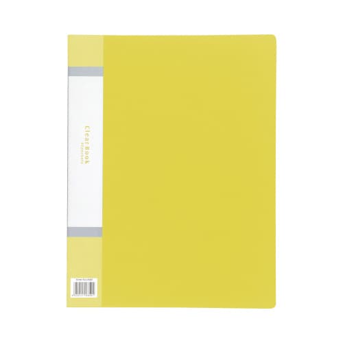 クリアブックA4 縦入れ 40ポケット イエロー