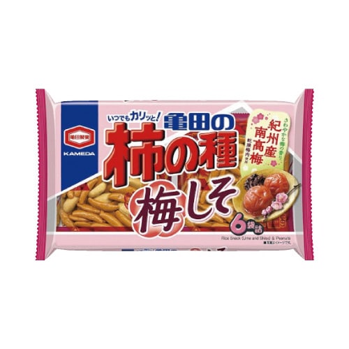 亀田の柿の種 梅しそ 164g x12