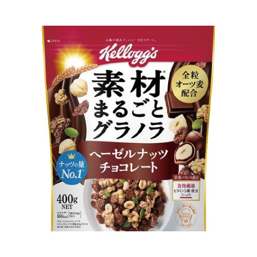 素材グラノラヘーゼルナッツチョコ 400gx6