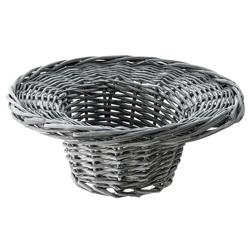 シャビーグレーラウンドバスケット S 4個入