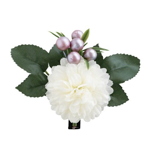 フルリールアレンジクリップ付S ホワイト 10個入