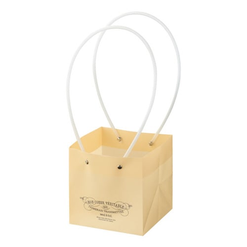 NシャビーPPバスケットMアイボリー 10枚入