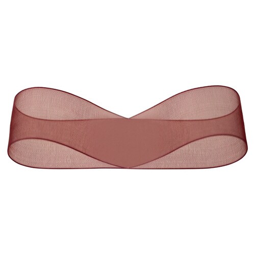 オーガンジーリボン ボルドー25mm 3巻セット