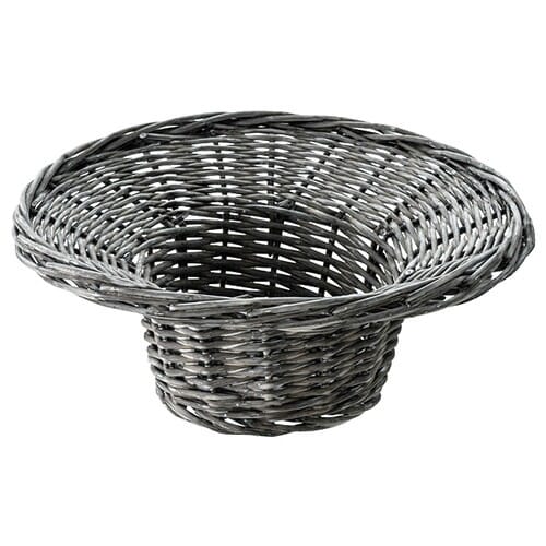 シャビーグレーラウンドバスケット M 4個入