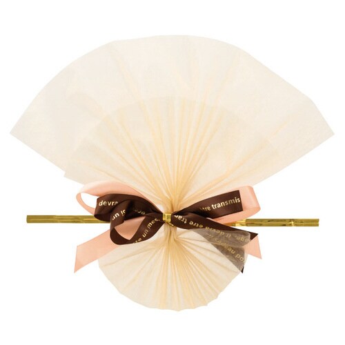 オーガンジーワイヤータイ 2 シャンパン 10個入