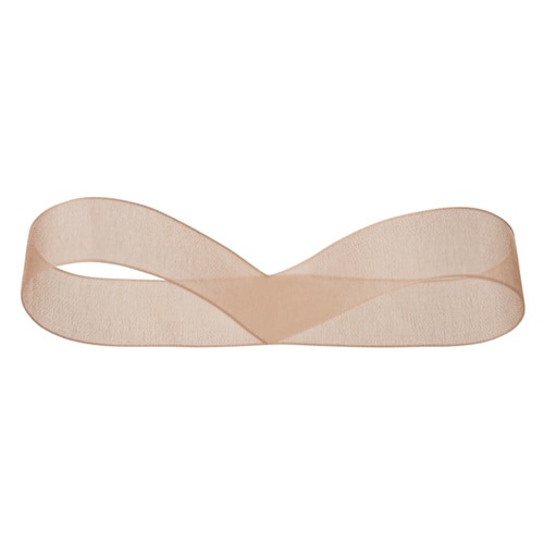 オーガンジーリボンラテブラウン15mm 4巻セット