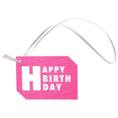 ネオンピンクゴムタッグ ハッピーBD 20枚入×2
