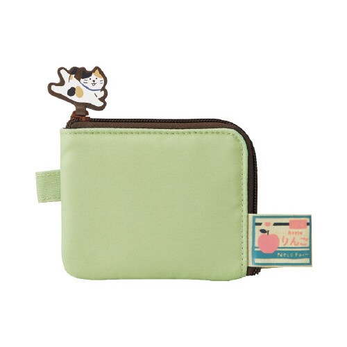 フラットカードポーチ ピスタチオグリーン
