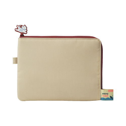 フラットポーチ ビスケットベージュ