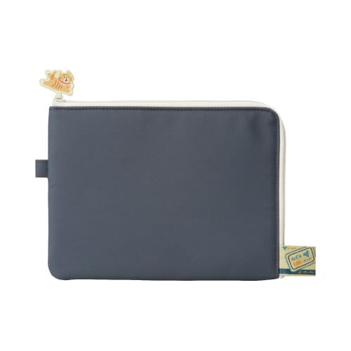 フラットポーチ チャコールブラック