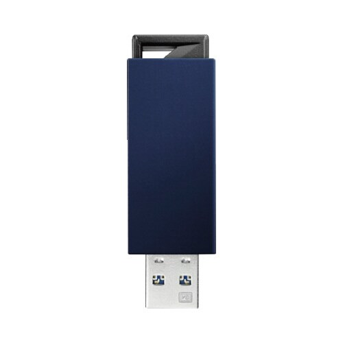 ノック式USBメモリー 16GB ブルー