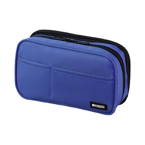 ペンケース ブックタイプ ダブル ブルー