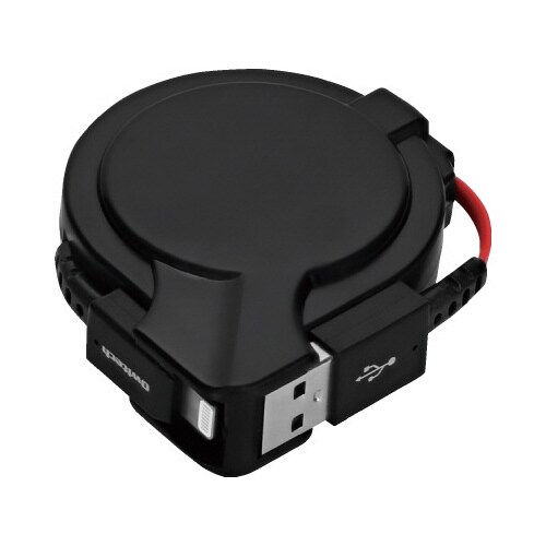 片引き巻き取り式 Lightningケーブル