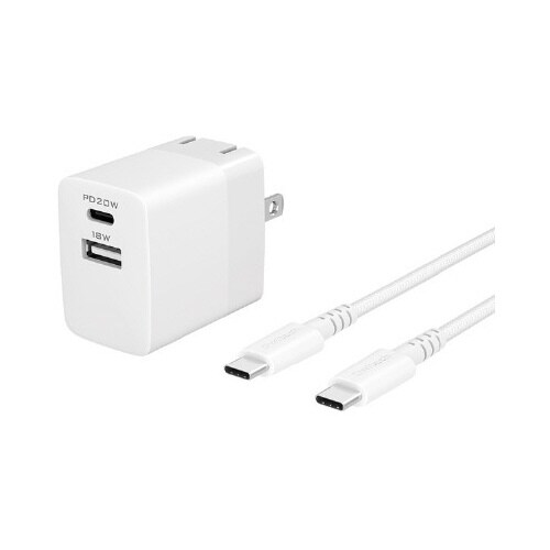 CtoCケーブル付 PD20W対応 AC充電器