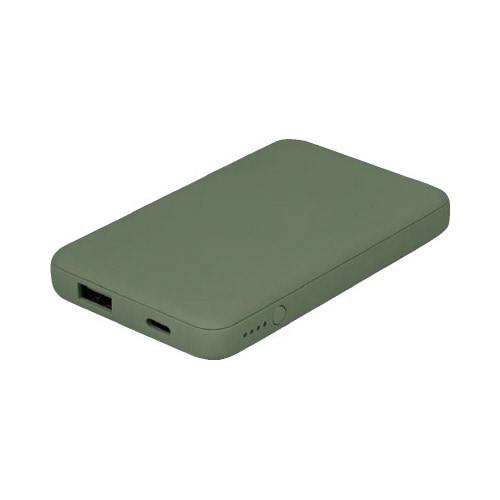 アースカラーのモバイルバッテリー 5000mAh