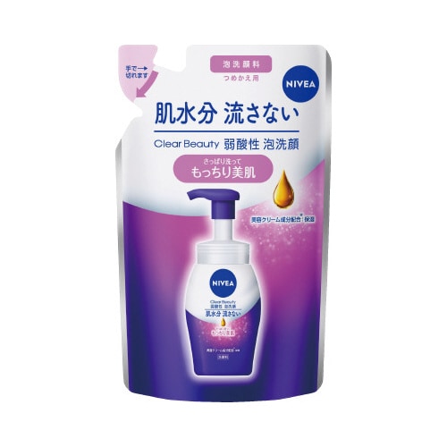 ニベアクリアビューティー弱酸性泡洗顔もっちり替×6
