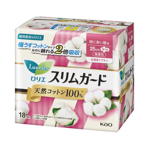 ロリエSガードコットン特に多い昼用羽付18個×8