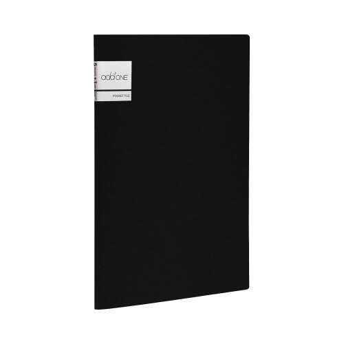 ポケットファイル A4 5ポケット ブラック