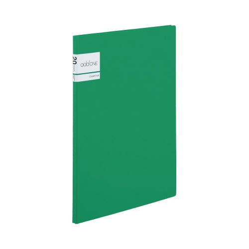 クリヤーファイル A4−S 20ポケット グリーン