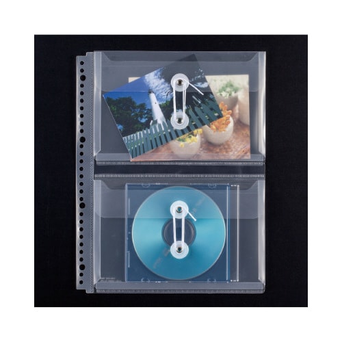 補充用フタ付2段ポケット取説ホルダー用 A4−S