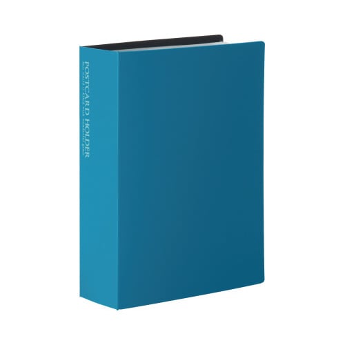 ポストカードホルダー<高透明>120枚 ブルー