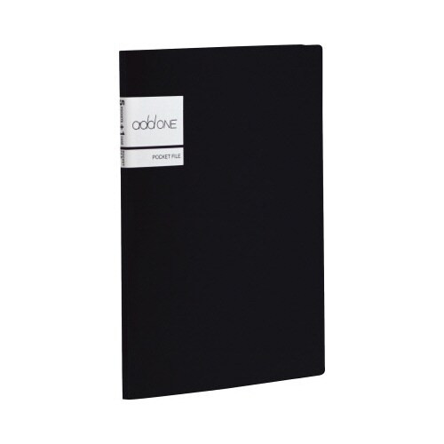 ポケットファイル A5 5ポケット ブラック