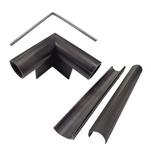 90度コーナーVタイプヨウブラック4個