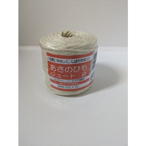 カラー麻ひも 白 60m 12個