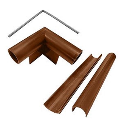 90度コーナーVタイプヨウブラウン4個