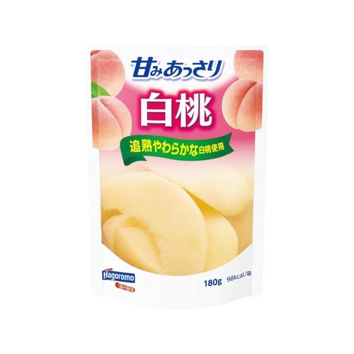 はごろも 甘みあっさり白桃 パウチ 180g x6