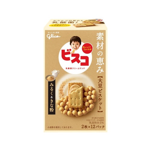ビスコ素材の恵み大豆みるく&きなこ24枚x5