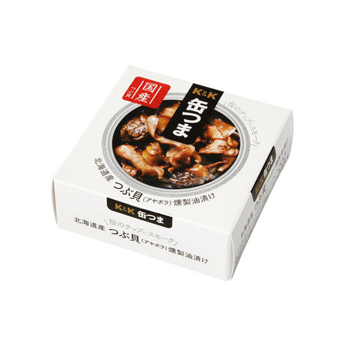 缶つま 北海道産 つぶ貝燻製油漬け 35g x6