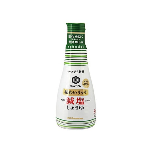 味わいリッチ減塩しょうゆ 200ml x12