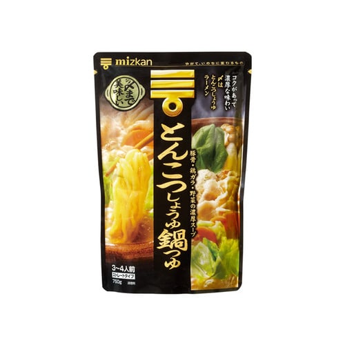 〆まで美味しいとんこつしょうゆ鍋つゆ750gx12