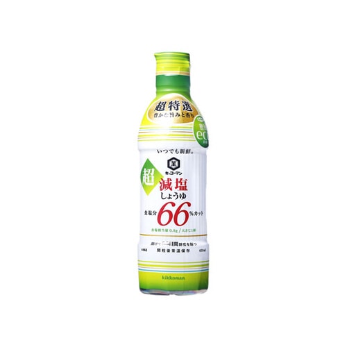 超減塩しょうゆ 66%カット 450ml x12