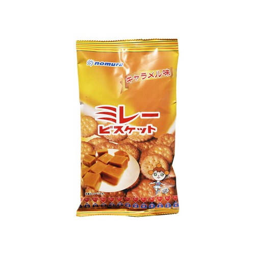 野村煎豆ミレービスケットキャラメル味110gx20