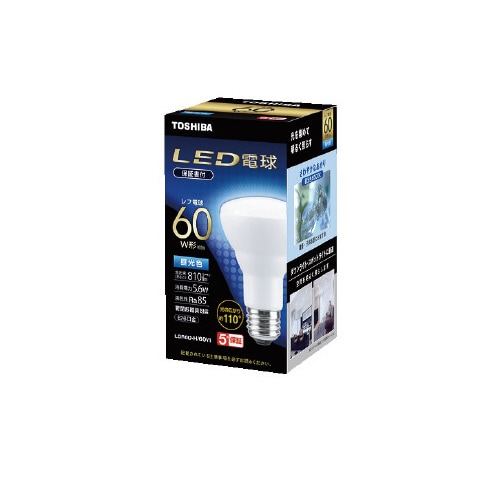 レフタイプLED電球 60W相当 昼光色