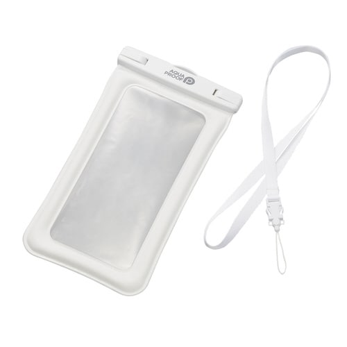 スマホ防水ケース IPX8 水没防止設計 ホワイト