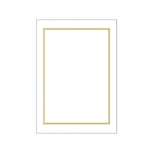 OA辞令用紙 三重枠 5パック