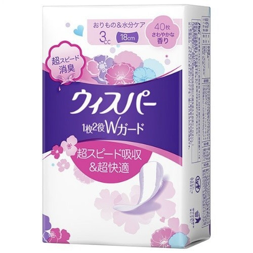 ウィスパー 1枚2役Wガード 3cc さわやか×6