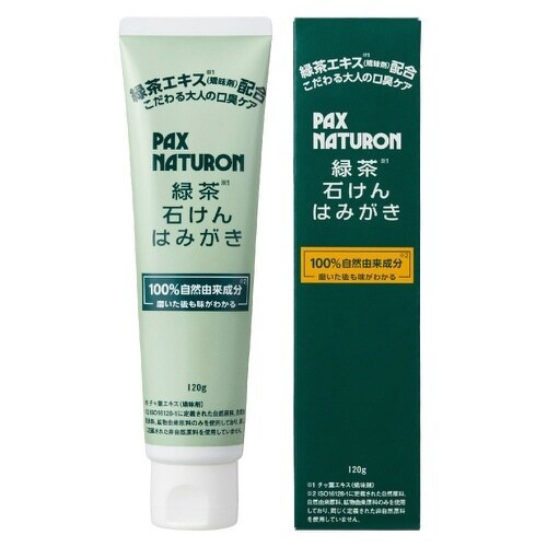パックスナチュロン 緑茶 石けんはみがき×4