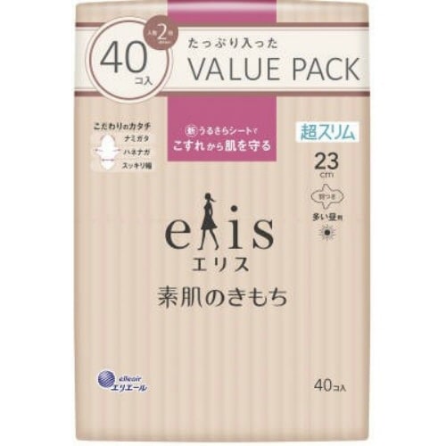 エリス素肌のきもち超スリム多い昼用羽つき×6