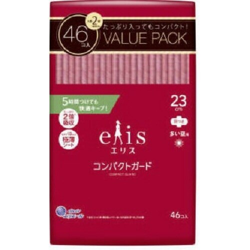 エリス コンパクトガード 多い昼用 羽つき×6