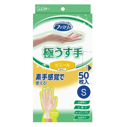 ファミリー ビニール 極うす手 S 半透明×4