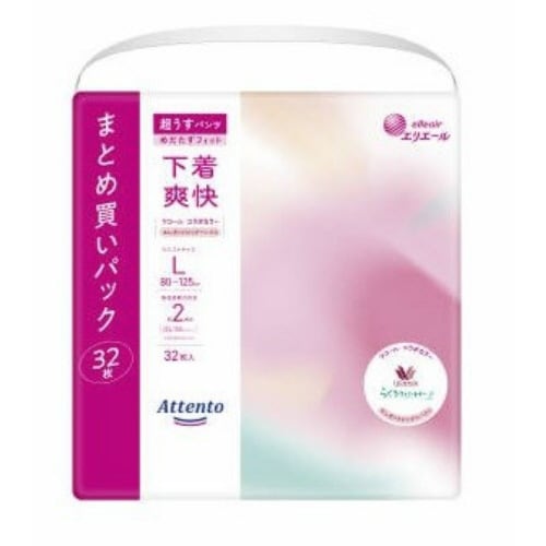 アテント超うすパンツ下着爽快ピンクべジュL×2