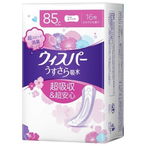 ウィスパうすさら吸水長時間快適用85cc×6
